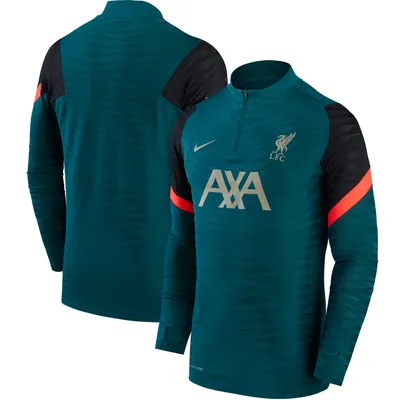 Haut à manches longues et fermeture Éclair pour homme Liverpool Elite Drill Performance Nike vert