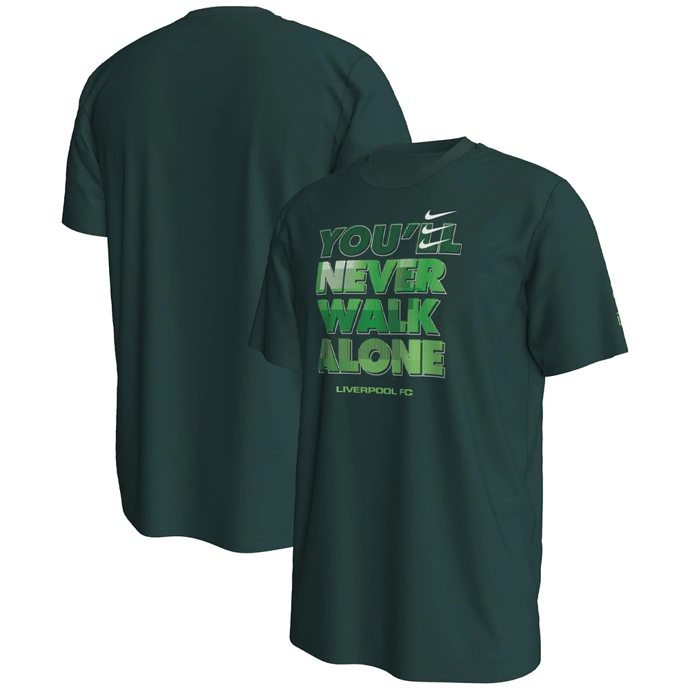 T-shirt Liverpool Verbiage Nike vert pour homme