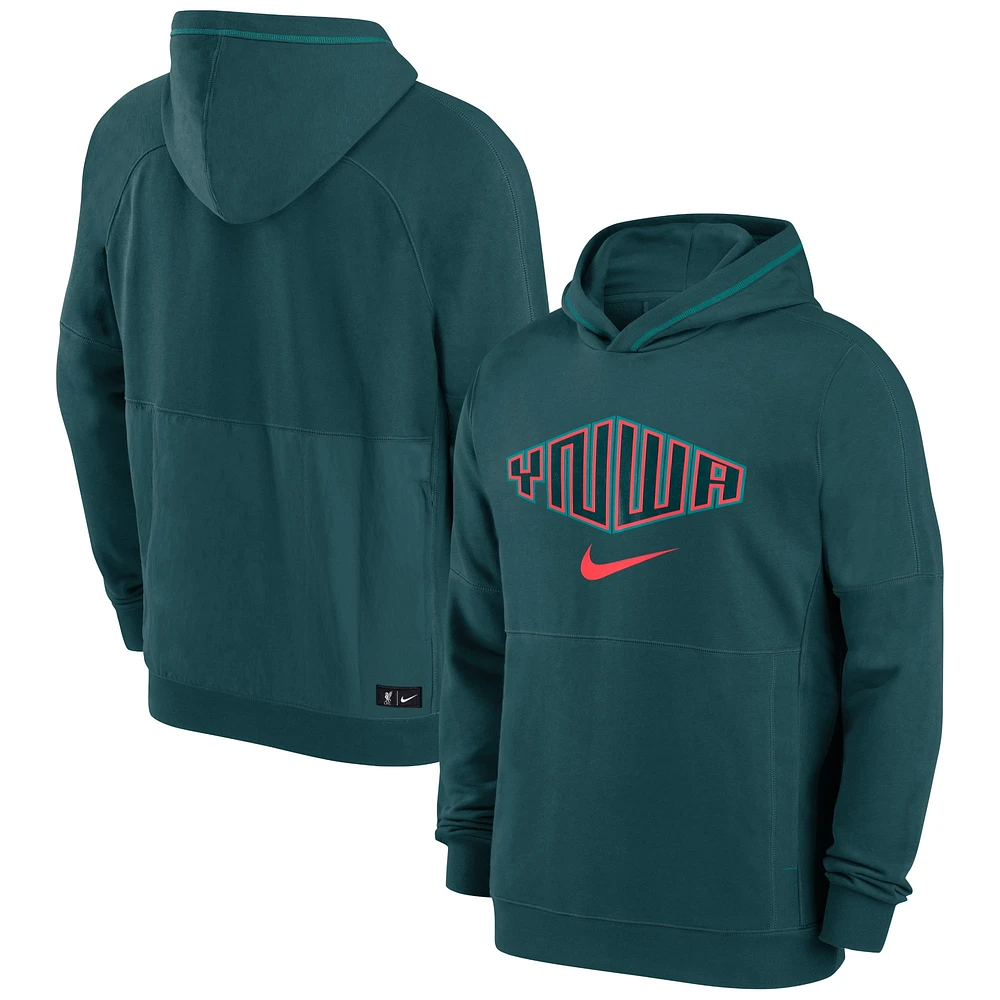 Sweat à capuche Nike Liverpool Travel Fleece bleu sarcelle pour homme