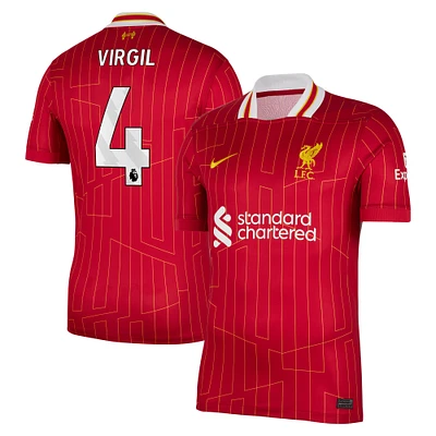 Maillot de joueur réplique domicile Nike Virgil van Dijk rouge Liverpool 2024/25 pour homme