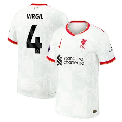 Maillot Nike Virgil van Dijk Liverpool 2024/25 Third Authentic pour homme Blanc