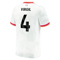 Men's Nike Virgil van Dijk White Liverpool 2024/25 Third Replica Jersey