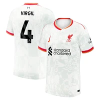 Men's Nike Virgil van Dijk White Liverpool 2024/25 Third Replica Jersey