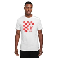 Men's Nike White Liverpool Checkered T-Shirt