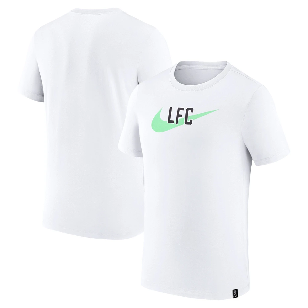 Men's  Nike White Liverpool Swoosh T-Shirt