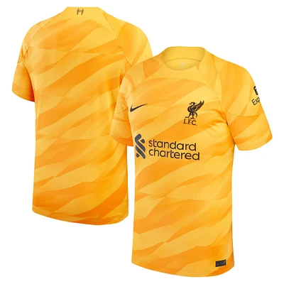 Men's Nike Yellow/Orange Liverpool 2023/24 Goalkeeper Replica Stadium Jersey