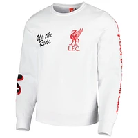 Sweatshirt Homme Blanc Liverpool Graffiti Pullover