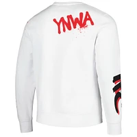 Men's White Liverpool Graffiti Pullover Sweatshirt