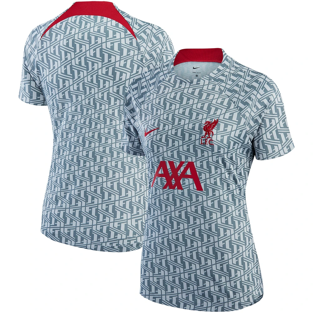 Haut d'avant-match raglan performance Nike Liverpool 2022/23 pour femme, gris