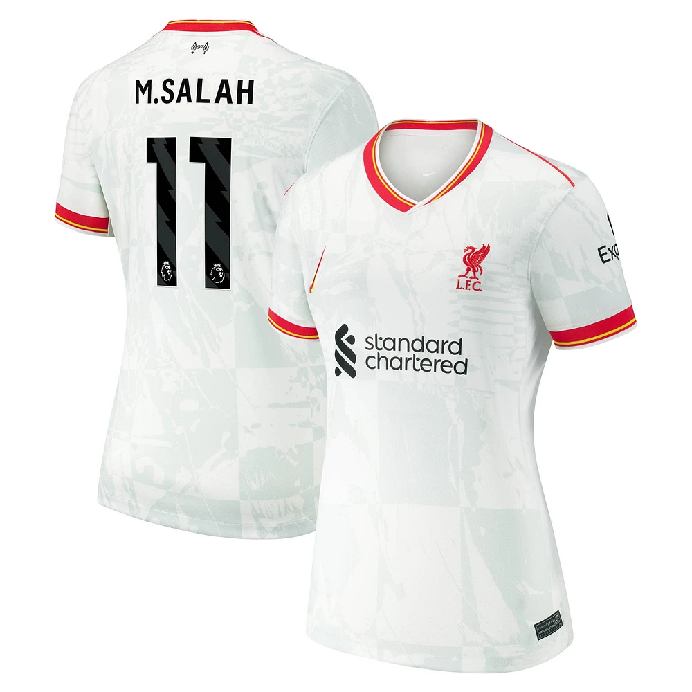 Women's Nike Mohamed Salah White Liverpool 2024/25 Third Replica Jersey