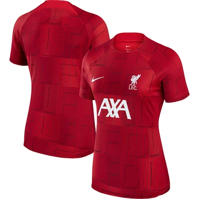 Haut d'avant-match Nike Liverpool 2023/24 pour femme rouge