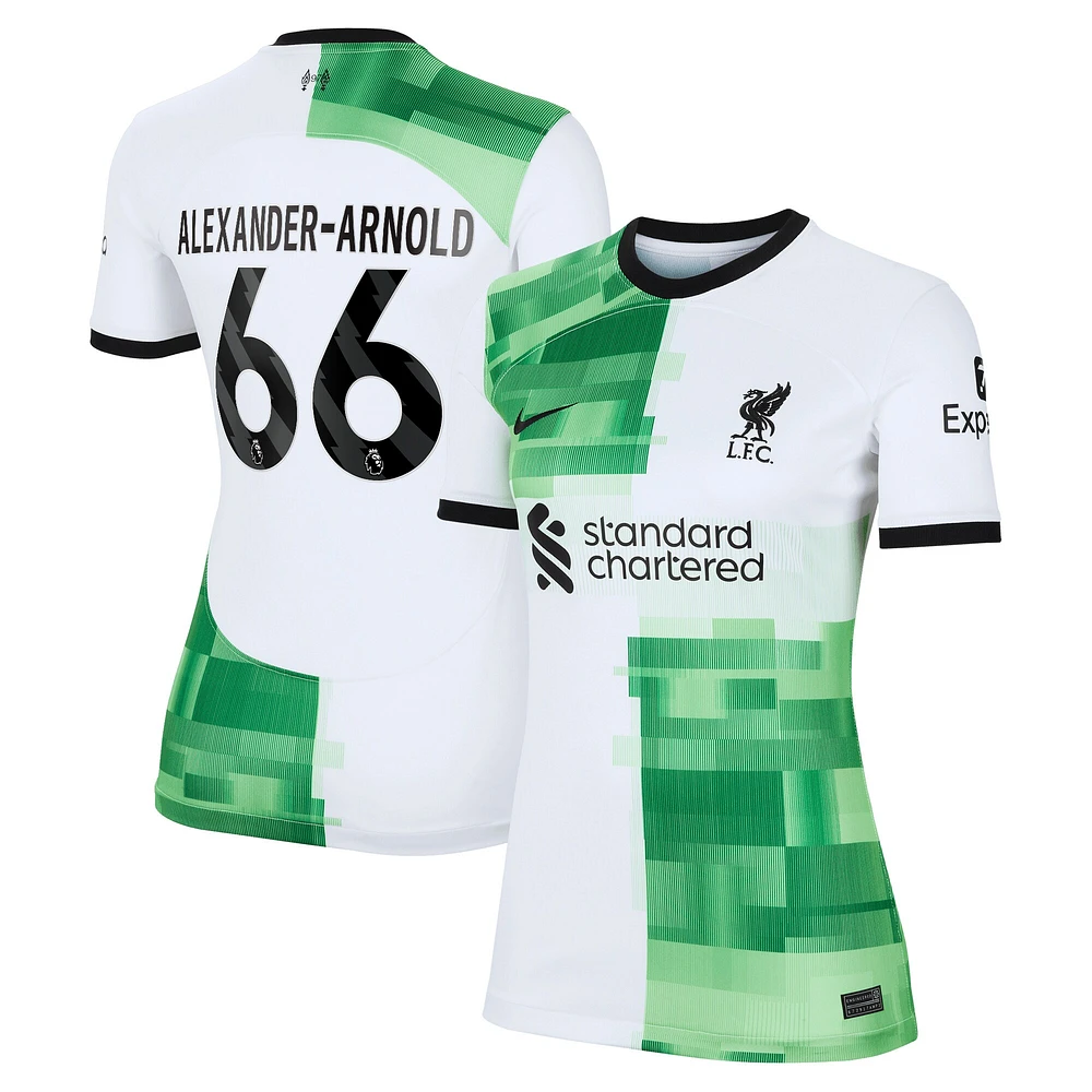 Maillot Nike Trent Alexander-Arnold pour femme, réplique de joueur extérieur Liverpool 2023/24, blanc