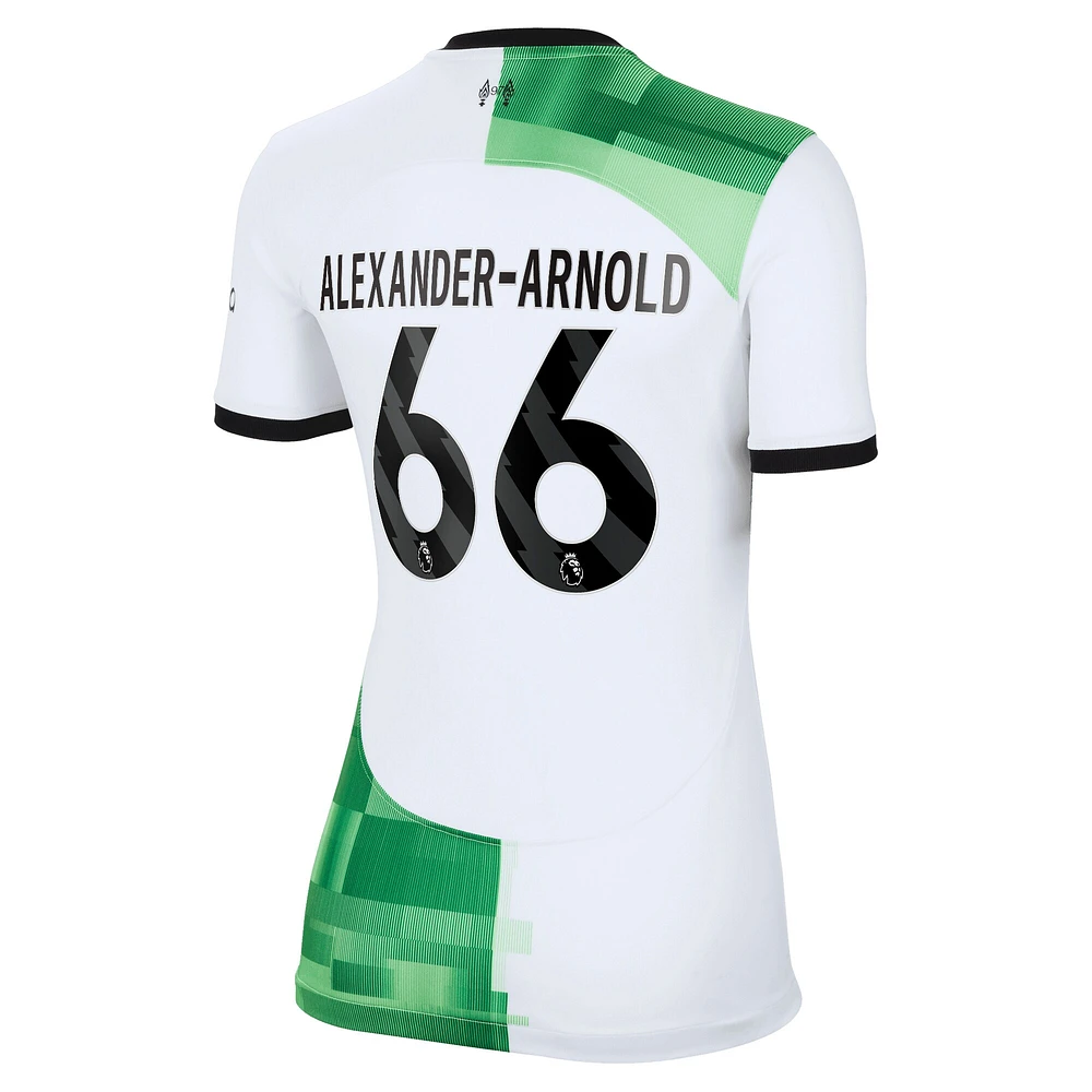 Maillot Nike Trent Alexander-Arnold pour femme, réplique de joueur extérieur Liverpool 2023/24, blanc