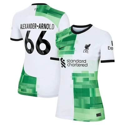 Maillot Nike Trent Alexander-Arnold pour femme, réplique de joueur extérieur Liverpool 2023/24, blanc