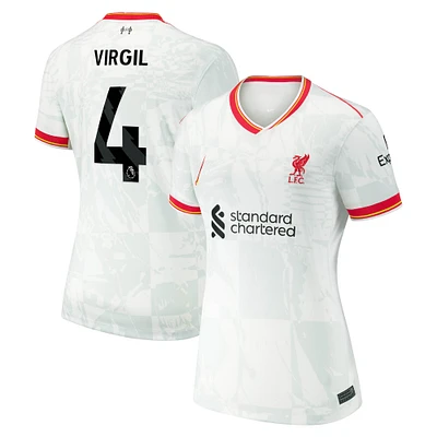 Maillot réplique Nike Virgil van Dijk Liverpool 2024/25 blanc pour femme