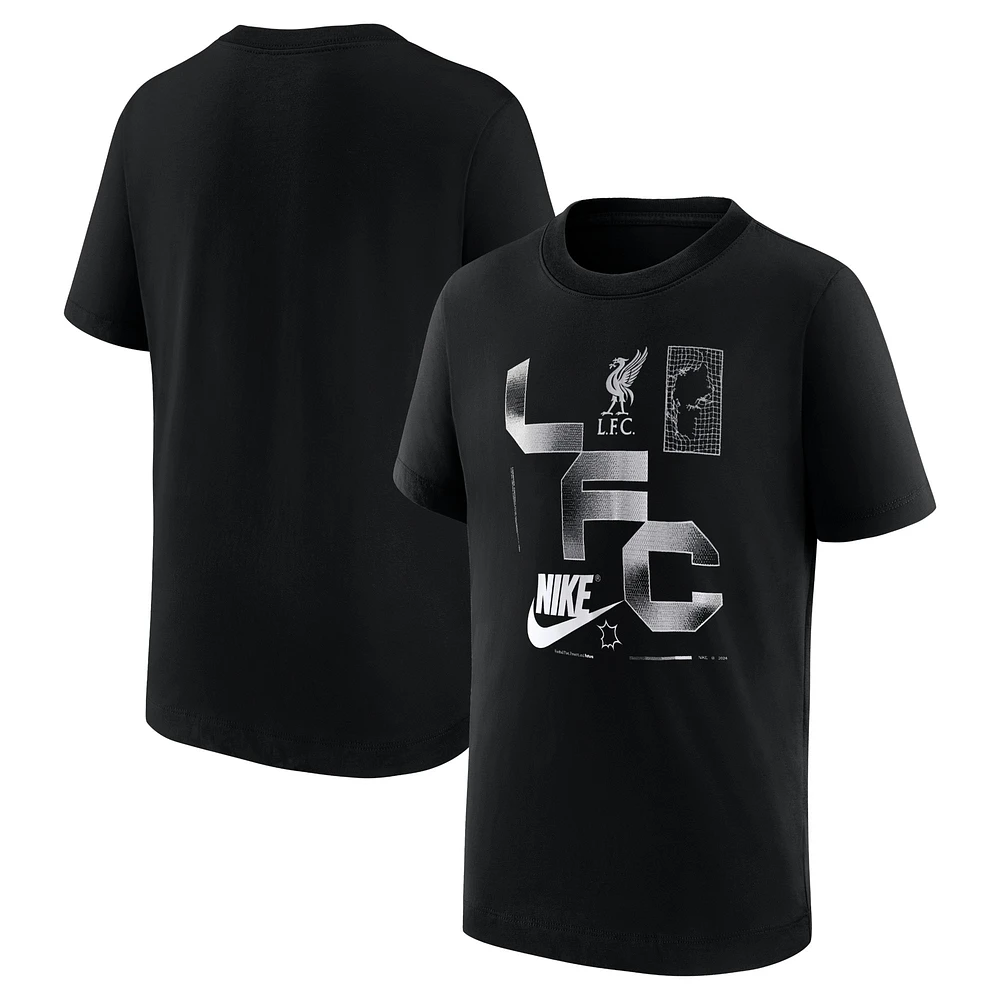 T-shirt Nike Liverpool Futura noir pour jeune