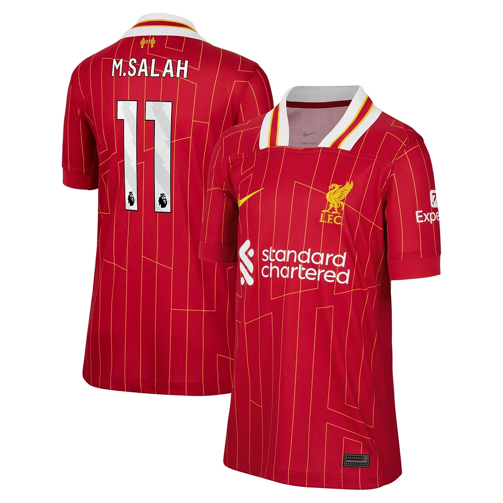 Maillot de joueur réplique domicile Nike Mohamed Salah rouge Liverpool 2024/25 pour enfant