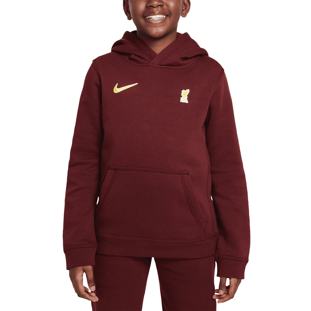 Youth Nike Red Liverpool Club Pullover Hoodie