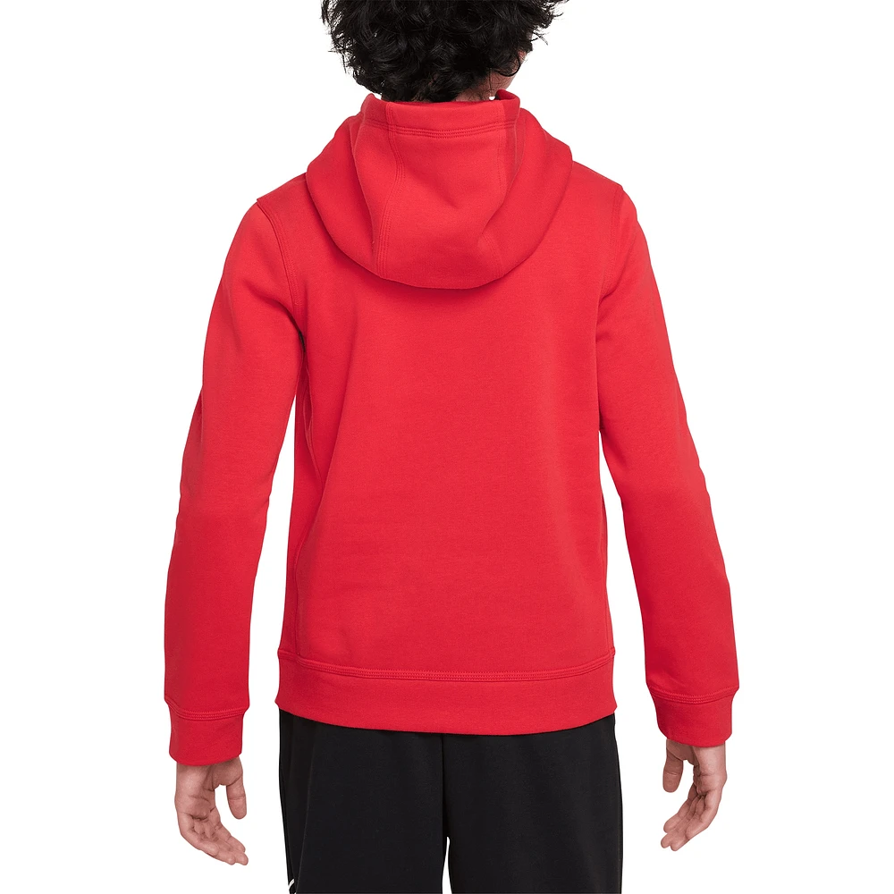 Sweat à capuche Nike Liverpool Club rouge pour jeunes