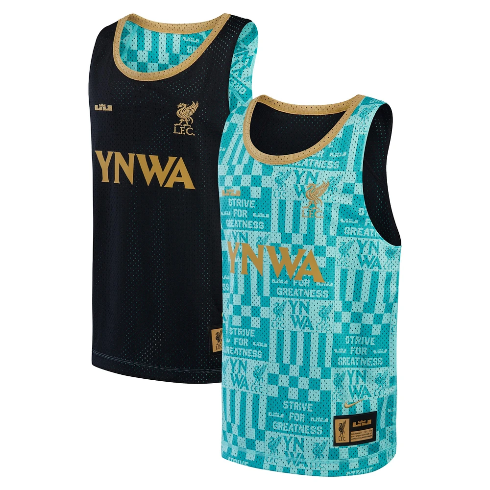 Youth Nike  Teal Liverpool x LeBron James Collection 2023/24 Reversible Basketball Jersey