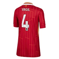 Maillot de joueur réplique domicile Nike Virgil van Dijk rouge Liverpool 2024/25 pour enfant