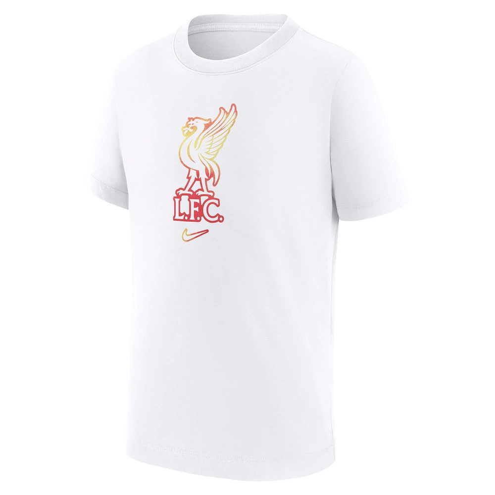 Youth Nike White Liverpool Crest T-Shirt