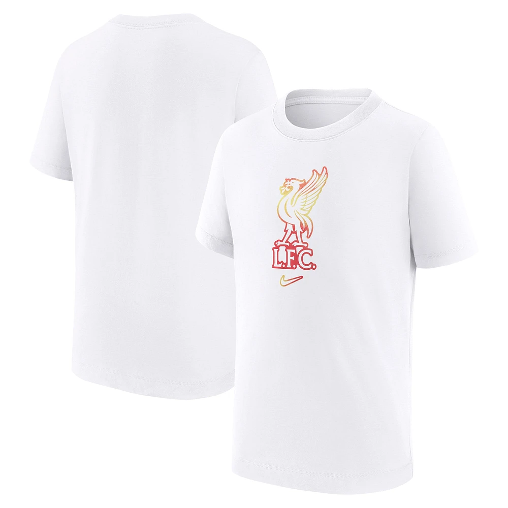 Youth Nike White Liverpool Crest T-Shirt