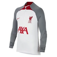 Haut à manches longues raglan Nike Liverpool Drill Performance pour jeune, blanc