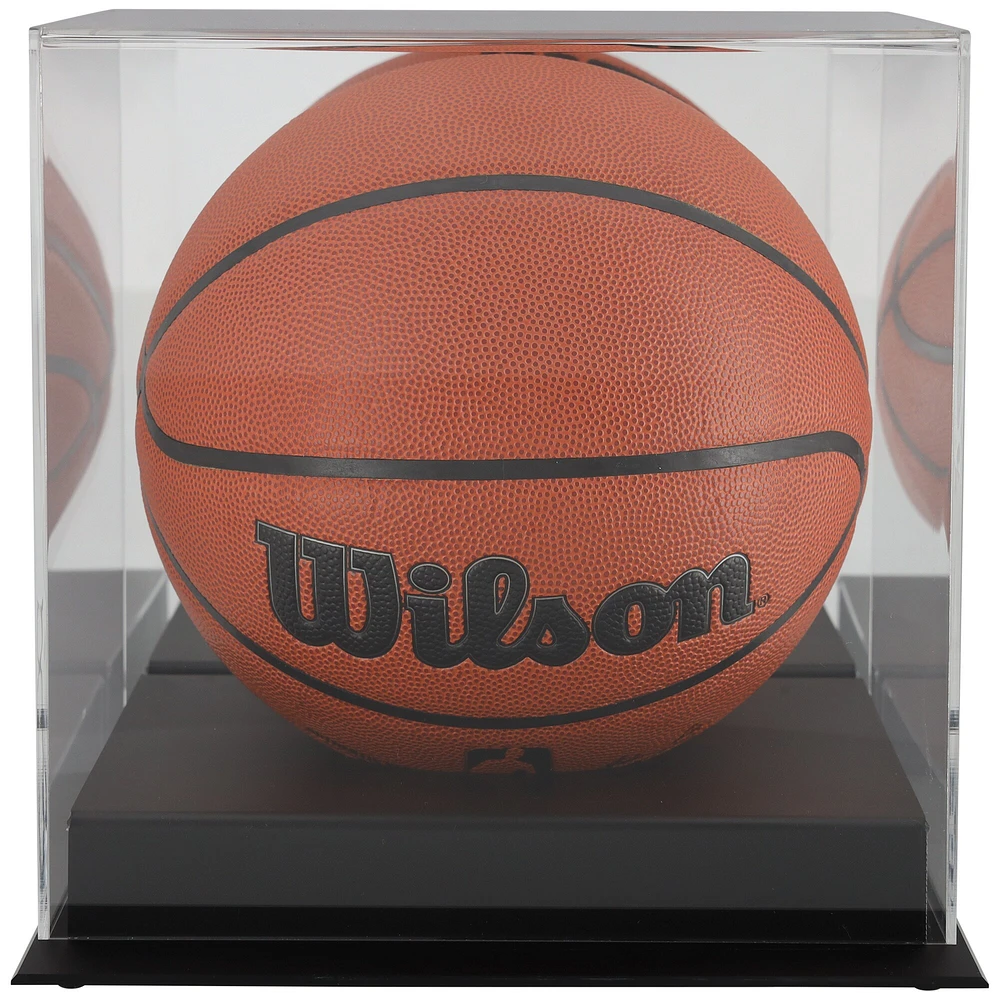 Vitrine de basket-ball à base noire et dos miroir avec finition mate
