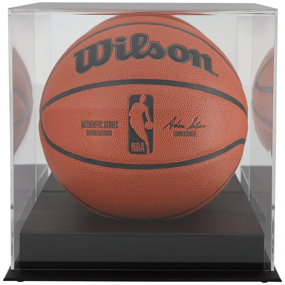 Vitrine de basket-ball à base noire et dos miroir avec finition mate