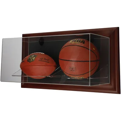 Fanatics Authentic Brown Framed Wall-Mountable Basketball & Football Display Case