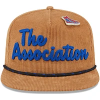 Casquette ajustable de golfeur en velours côtelé Victory Grove Tan Logo Gear de New Era pour homme