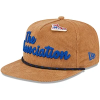 Casquette ajustable de golfeur en velours côtelé Victory Grove Tan Logo Gear de New Era pour homme