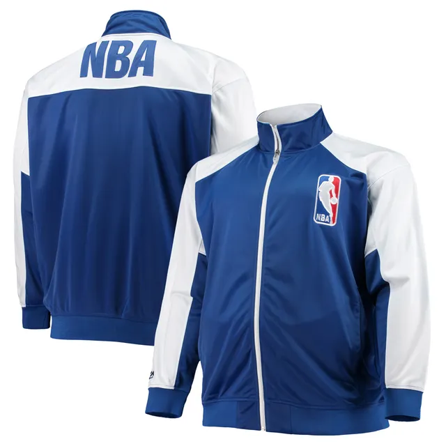 Men's Heather Gray/Royal Los Angeles Dodgers Big & Tall Raglan Hoodie  Full-Zip Sweatshirt