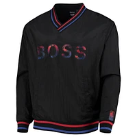 Men's Hugo Boss Black NBA WScore V-Neck Pullover Jacket