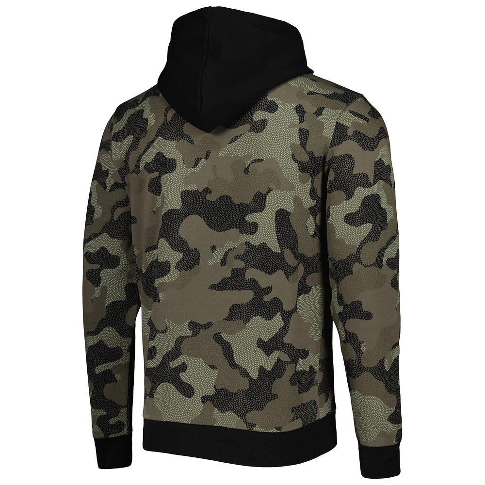 Sweat à capuche Hugo Boss Olive NBA Camo pour homme