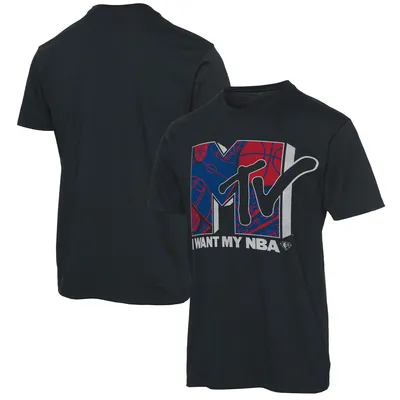 Men's Junk Food Black NBA x MTV I Want My T-Shirt