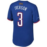 Men's Mitchell & Ness Allen Iverson Royal NBA Mesh T-Shirt