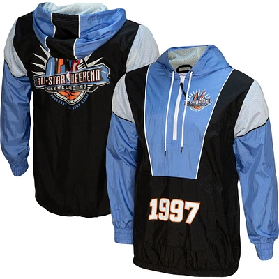 Men's Mitchell & Ness Black 1997 NBA All-Star Game Hardwood Classics Highlight Reel - Half-Zip Windbreaker Jacket