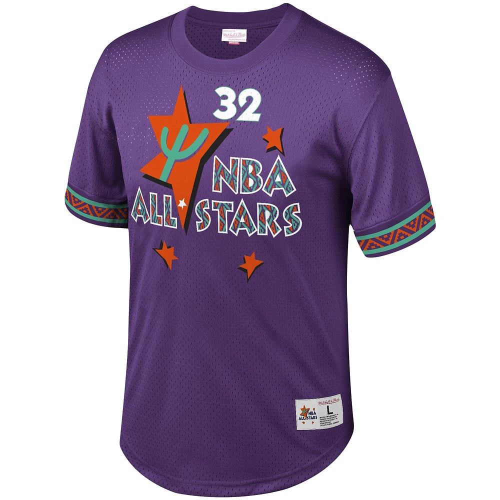 T-shirt violet en maille NBA Mitchell & Ness Shaquille O'Neal pour hommes