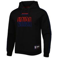 Men's NBA x Hugo Boss Black Team Bounce Tri-Blend Pullover Hoodie