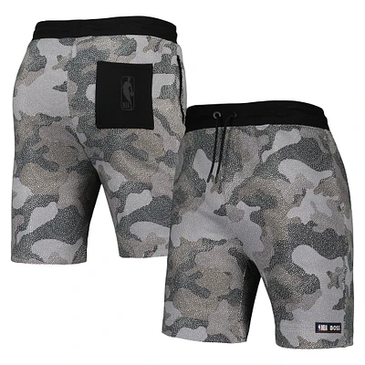 Short NBA x Hugo Boss Logo Gear Black Slam Camo pour homme