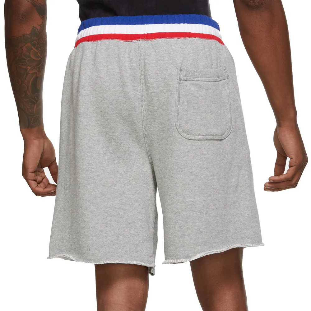 Men's Nike Gray NBA 75th Anniversary Logo Fleece - Shorts