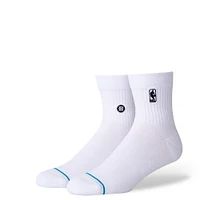 Men's Stance White NBA Logoman Quarter Socks