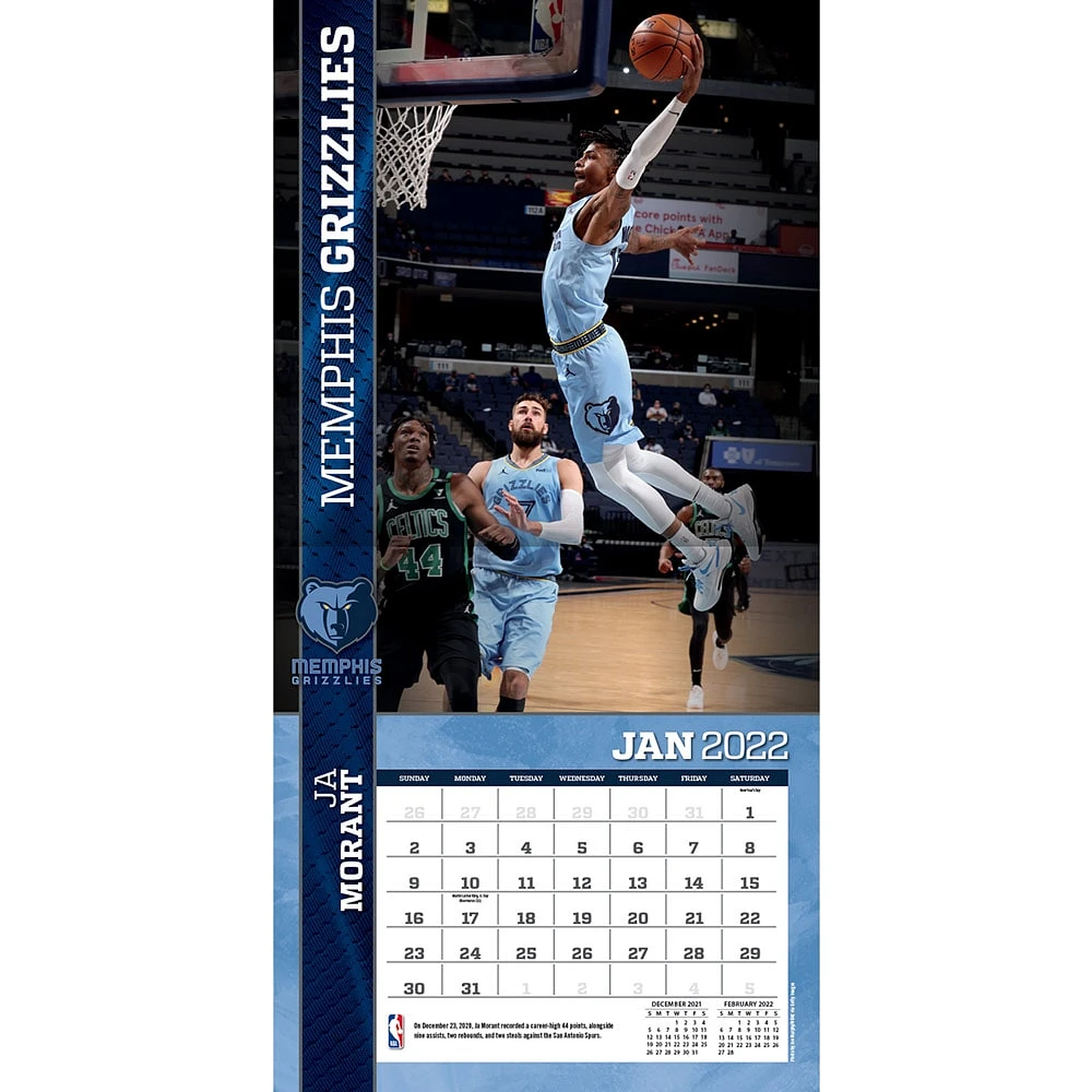 NBA 2022 Dunks Wall Calendar