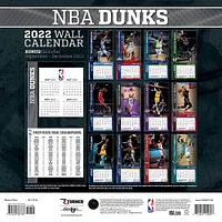 NBA 2022 Dunks Wall Calendar