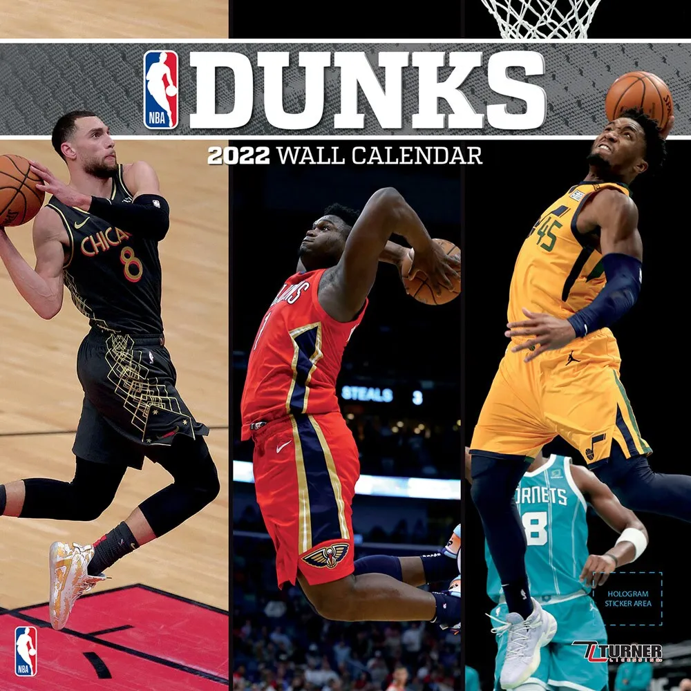 NBA 2022 Dunks Wall Calendar