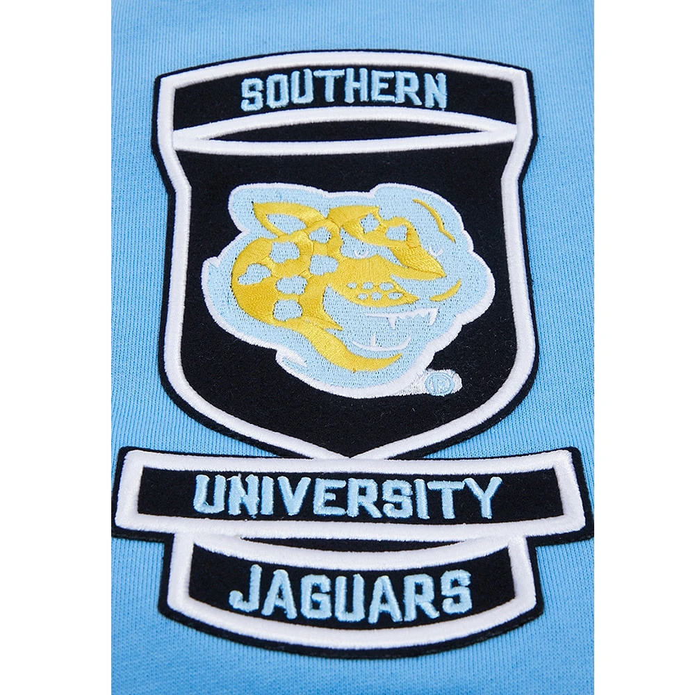 Sweat-shirt unisexe Pro Standard Light Blue Southern University Jaguars 2023 NBA All-Star Game x HBCU Classic Chenille