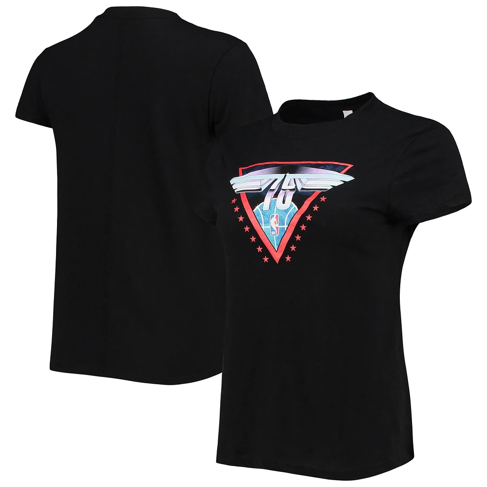 Women's Lusso Black NBA 75th Anniversary T-Shirt