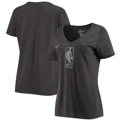 NBA Nike Women's Logoman Tonal Tri-Blend V-Neck T-shirt - Black